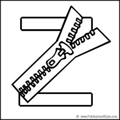Zipper Coloring Page