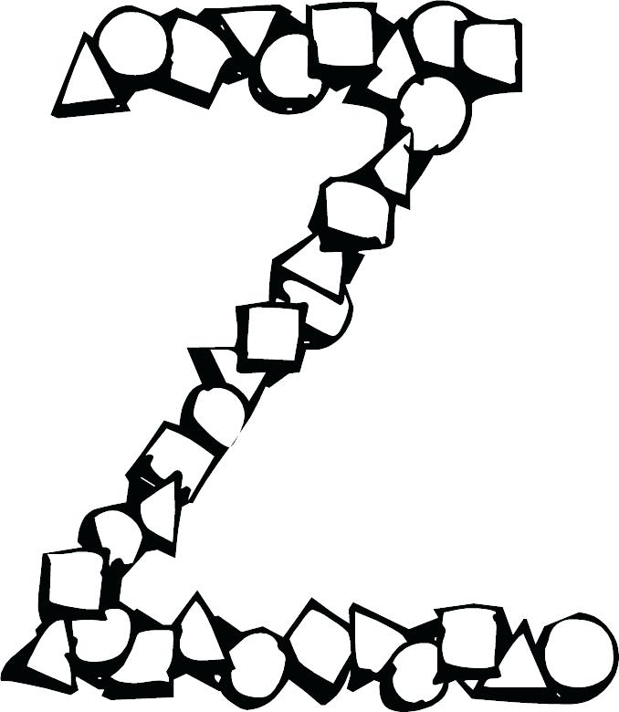 678x780 Letter Z Coloring Page Zipper Coloring Page Alphabet Letter Z