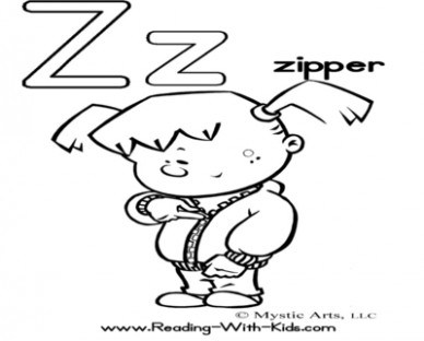 388x312 Zipper Coloring Page