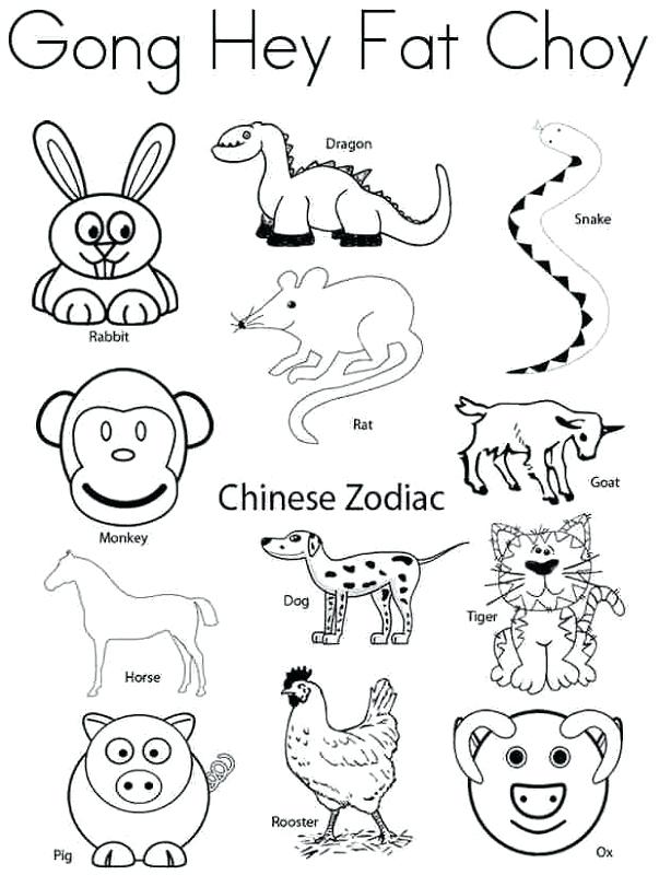 603x800 Chinese Zodiac Coloring Pages Color Pages Inc Pics Zodiac Coloring