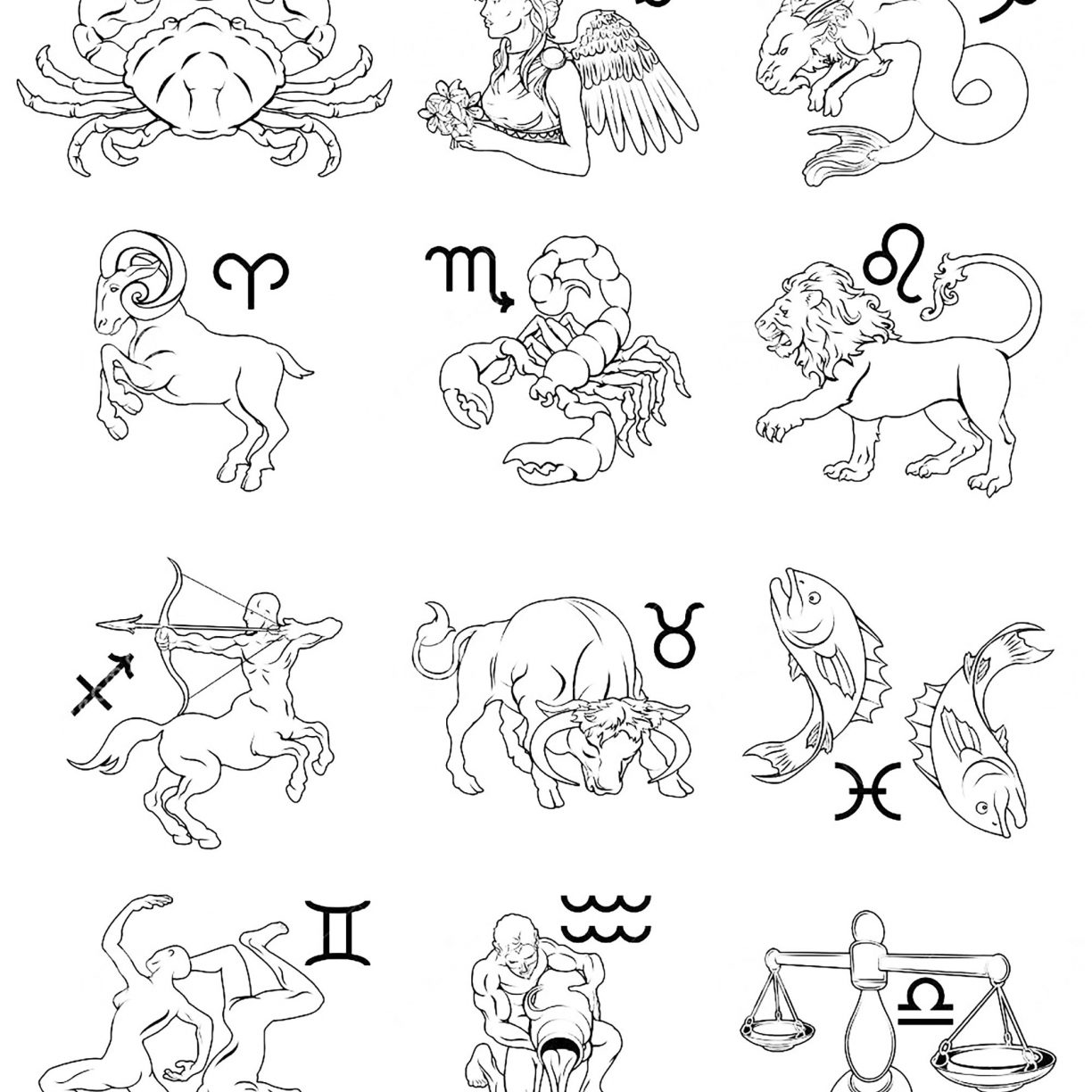 1224x1224 Chinese New Year Coloring Pages Impressive Zodiac For Adults Signs