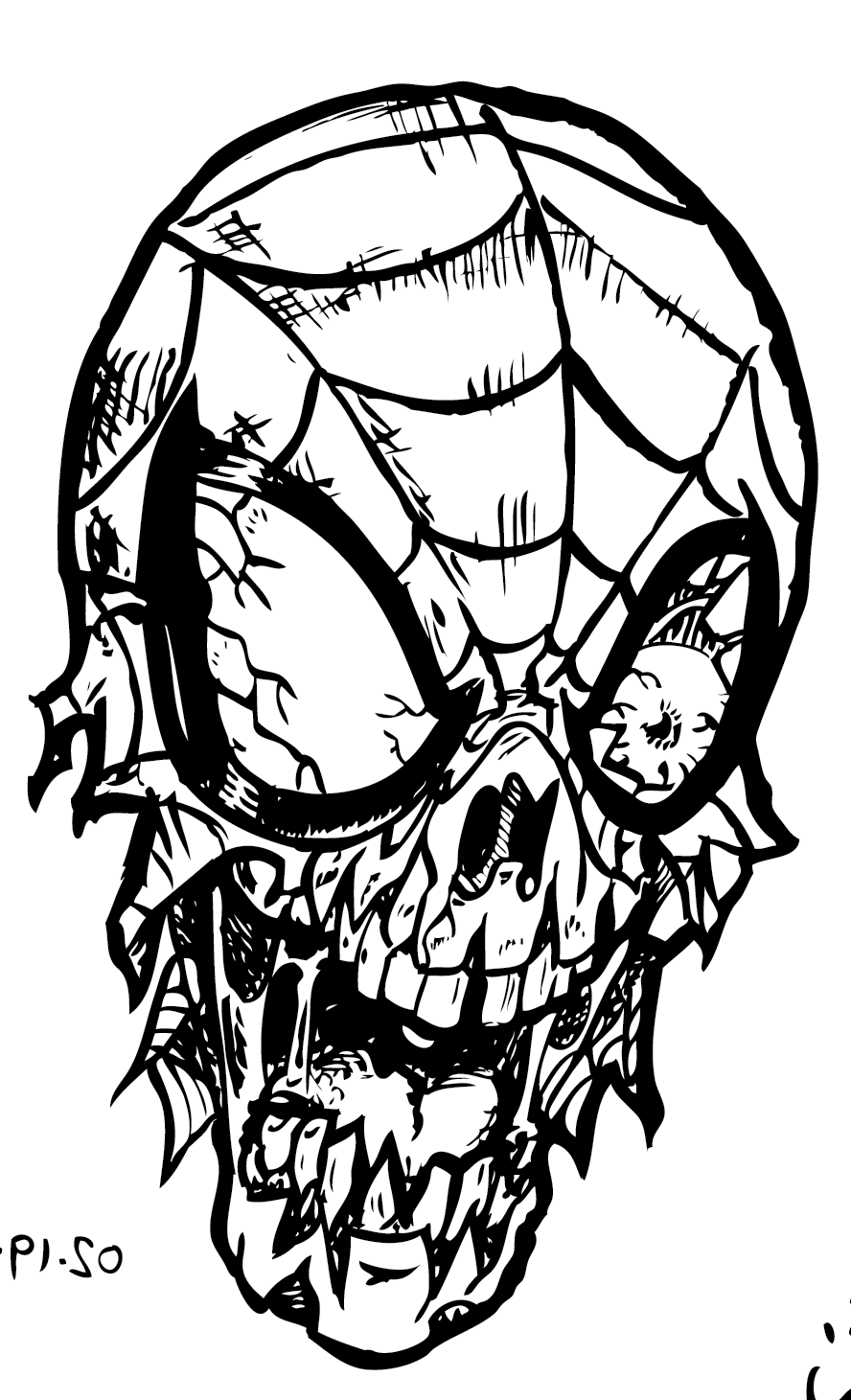 888x1461 Zombie Coloring Pages Spiderman Coloringstar Beauteous