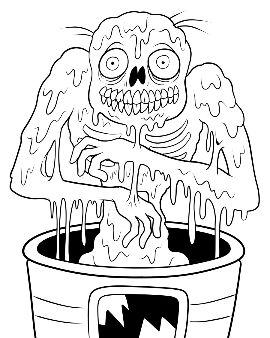 900x1125 Free Printable Zombies Coloring Pages For Kids