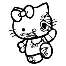 230x230 Top 20 Zombie Coloring Pages For Your Kids Hello Kitty And Hello