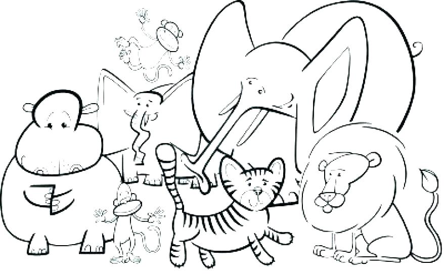 878x542 Free Preschool Coloring Pages Printable Zoo Animal Coloring Sheets