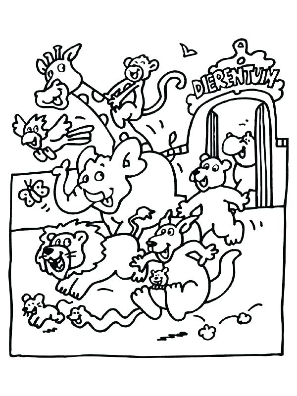 600x800 Kids Animal Coloring Pages Zoo Animal Coloring Page Sheet Free