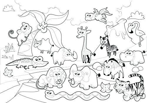 500x349 Zoo Animals Coloring Page Fresh Zoo Animals Animal Printable