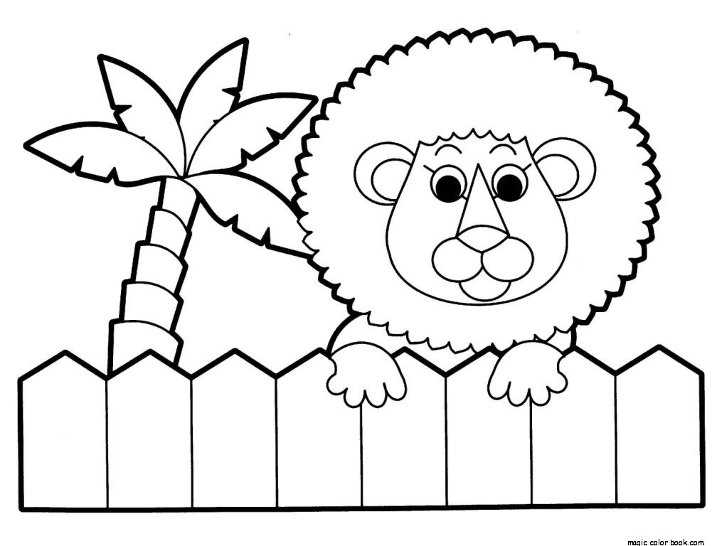 1008x768 Lion Zoo Coloring Pages Online Free Printable