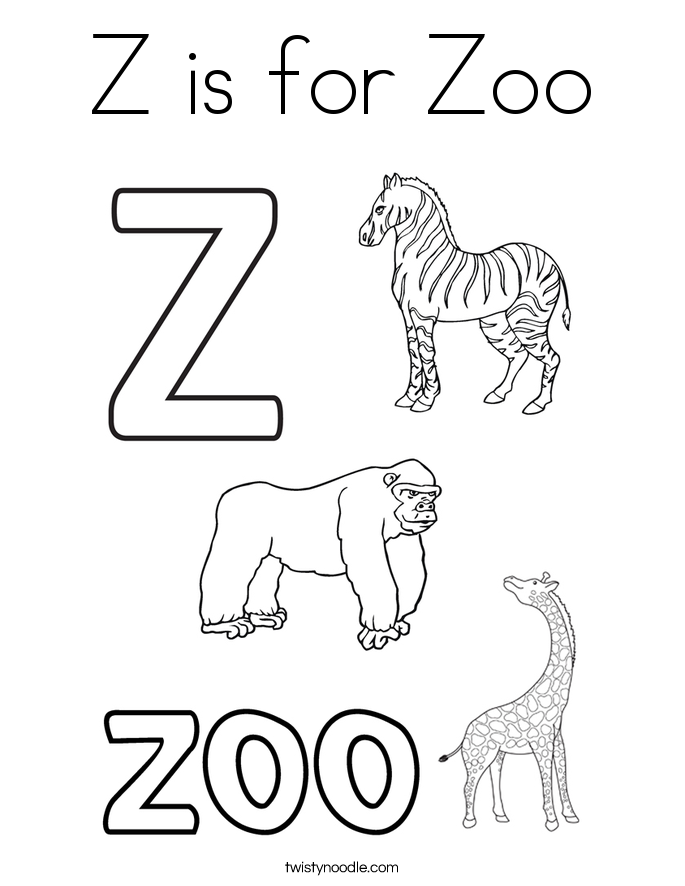 685x886 Z Is For Zoo Coloring Page