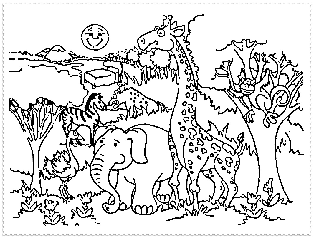 1066x810 Coloring Pages Outstanding Zoo 2