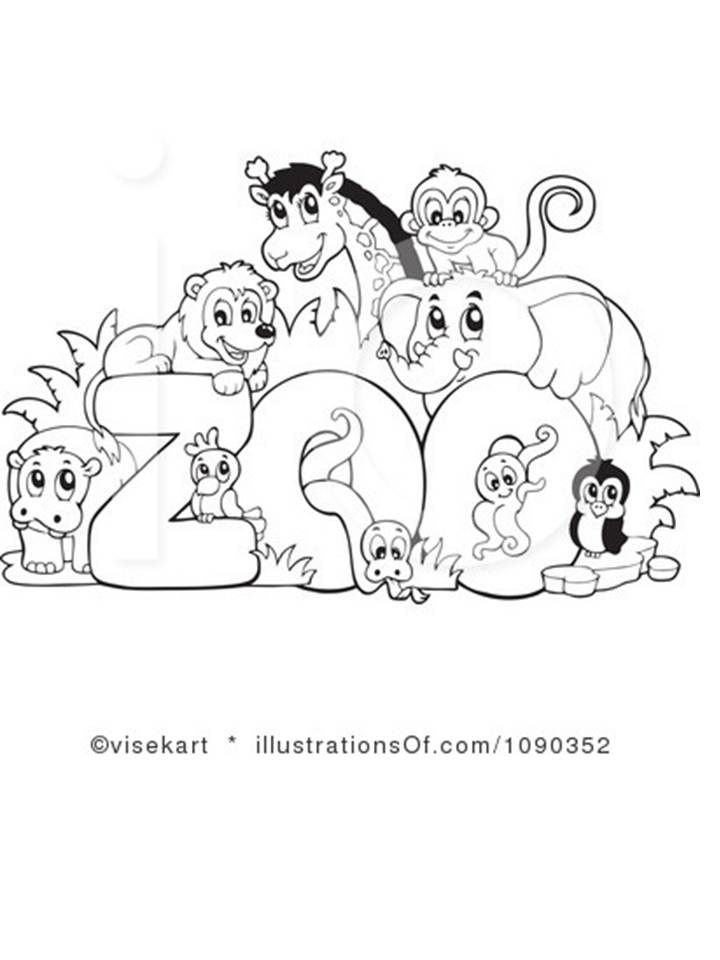 720x960 Zoo Clipart Coloring Book Stunning Coloring Book Zoo Animals