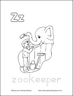 Zookeeper Coloring Page