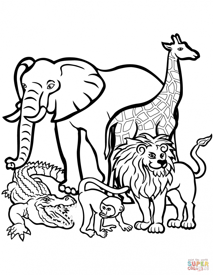 728x942 Printable Pictures Of Animals To Color Coloring Pages Zoo Page