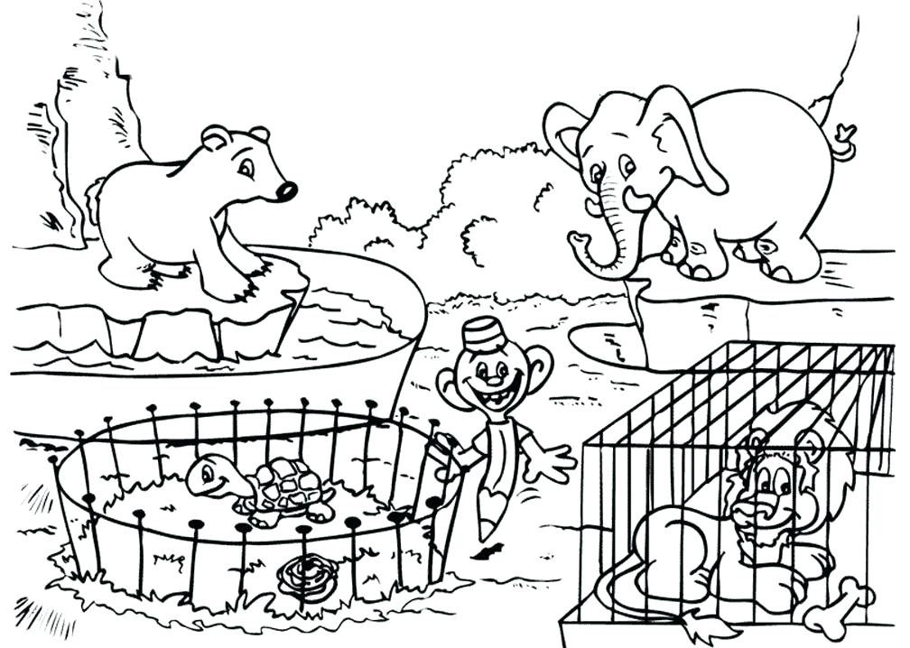 1008x718 Coloring Pages Of Zoo 7