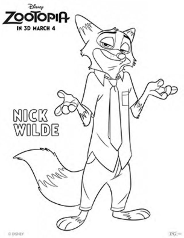 Zootopia Coloring Pages