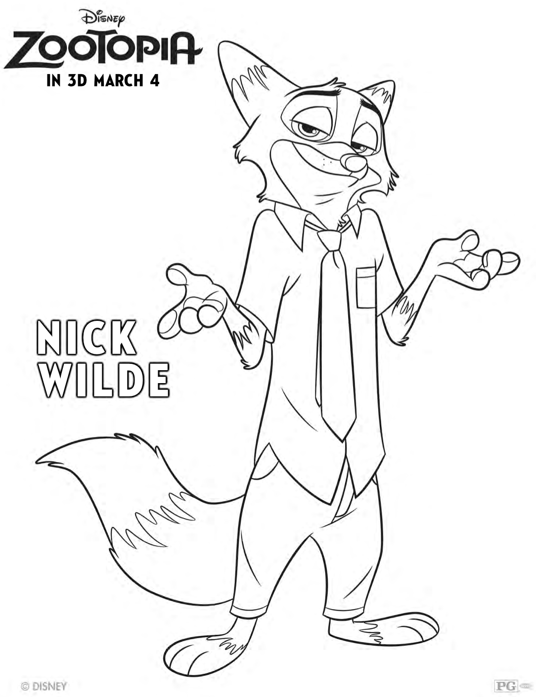 1084x1410 Zootropolis Coloring Pages Fox