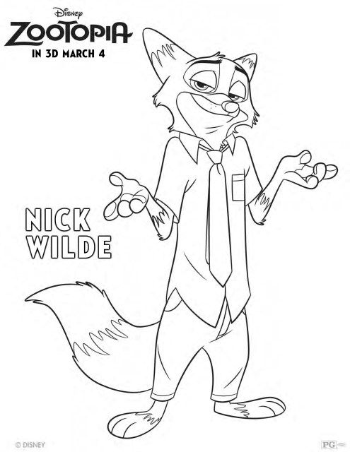 495x640 Free Disney Printables And Activity Pages Zootopia Characters