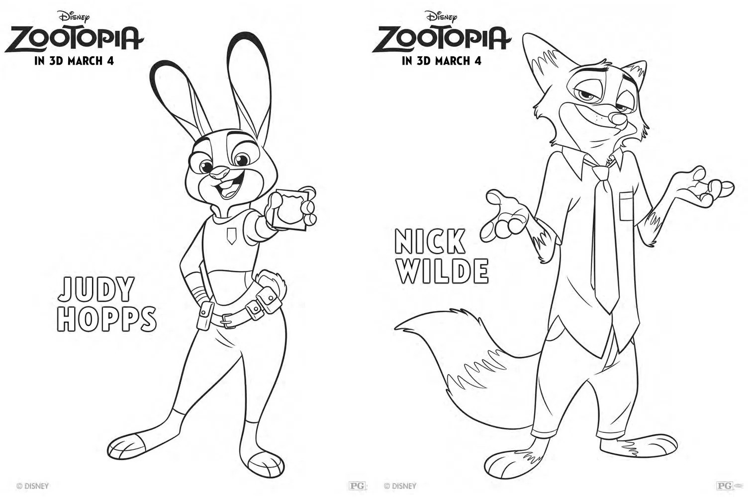 1504x1000 Zootopia Coloring Pages Free Printable In For Alluring Acpra