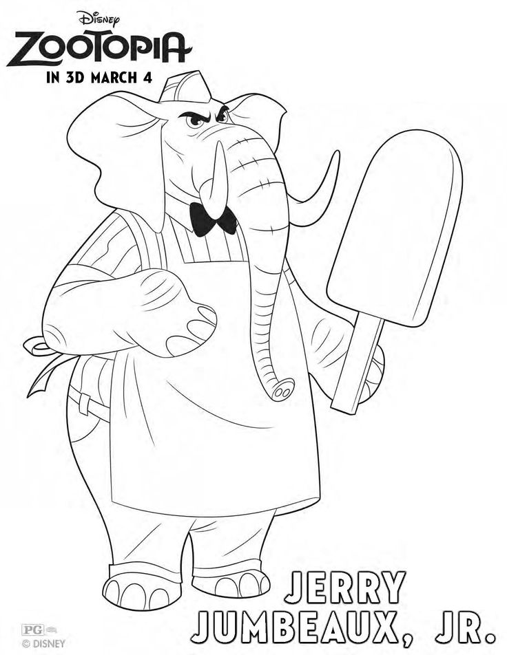 Zootopia Printable Coloring Pages