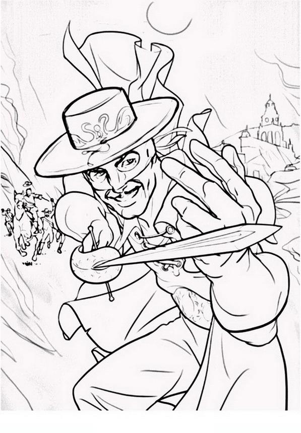 597x860 Zorro Coloring Pages 6