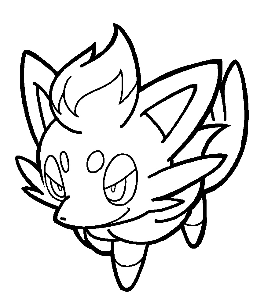 900x1000 Zorua Lineart By Yumezaka