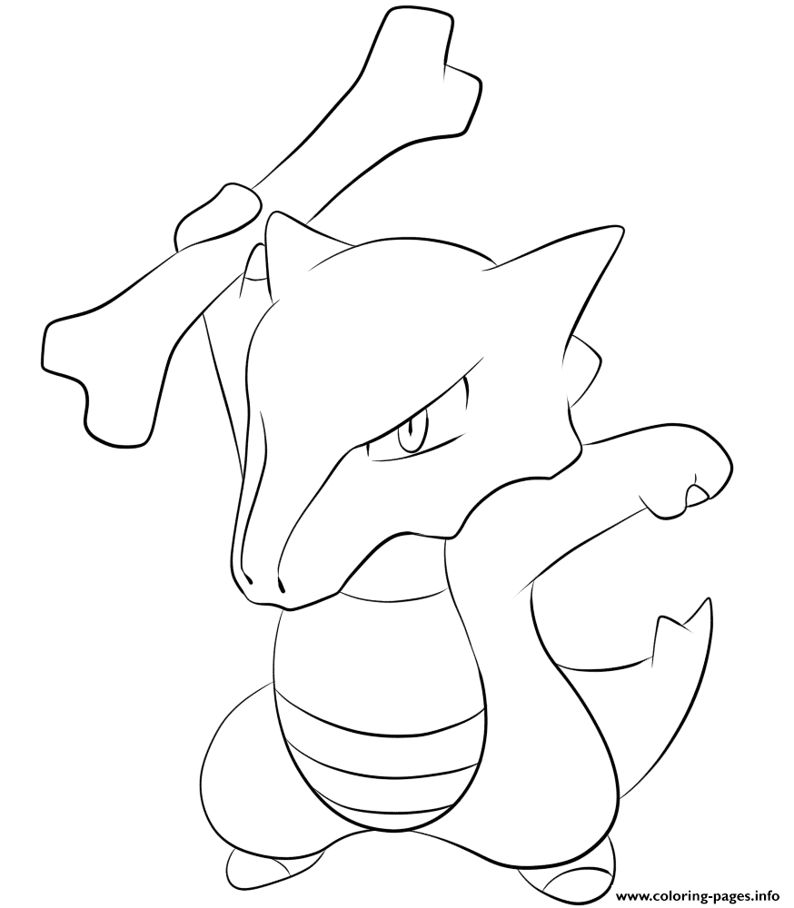874x1000 105 Marowak Pokemon Coloring Pages Printable