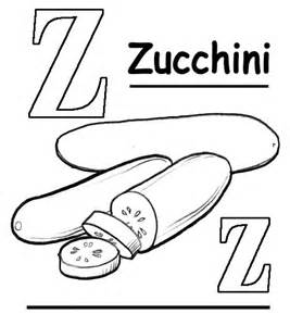 267x300 Zucchini Alphabet Coloring Pages