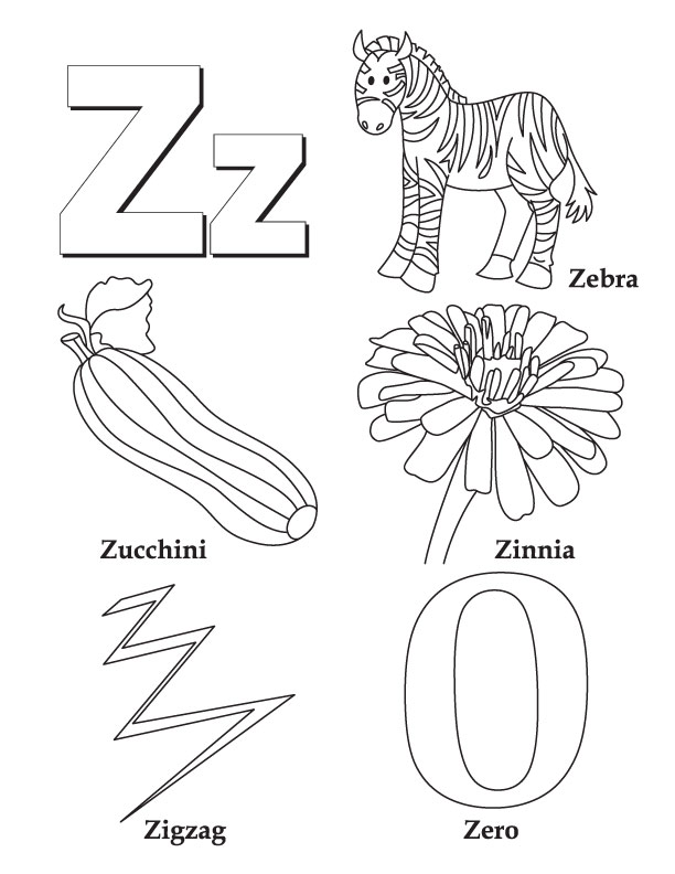 612x792 Letter Z Coloring Pages