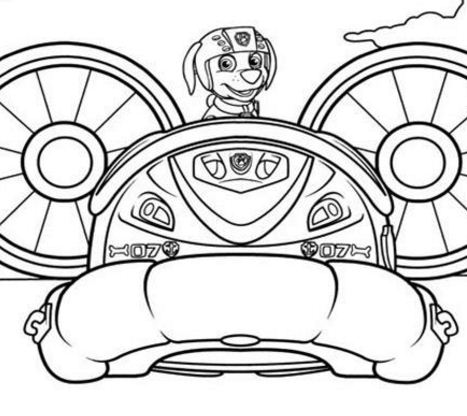 467x416 Super Pup Marshall Paw Patrol Coloring Page