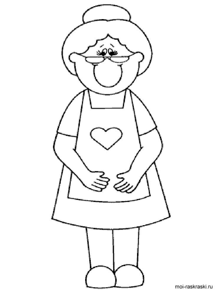 750x1000 Granny Coloring Pages