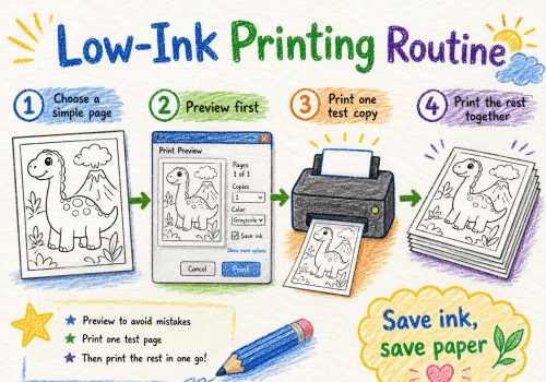 How to Print Coloring Pages Without Wasting Ink